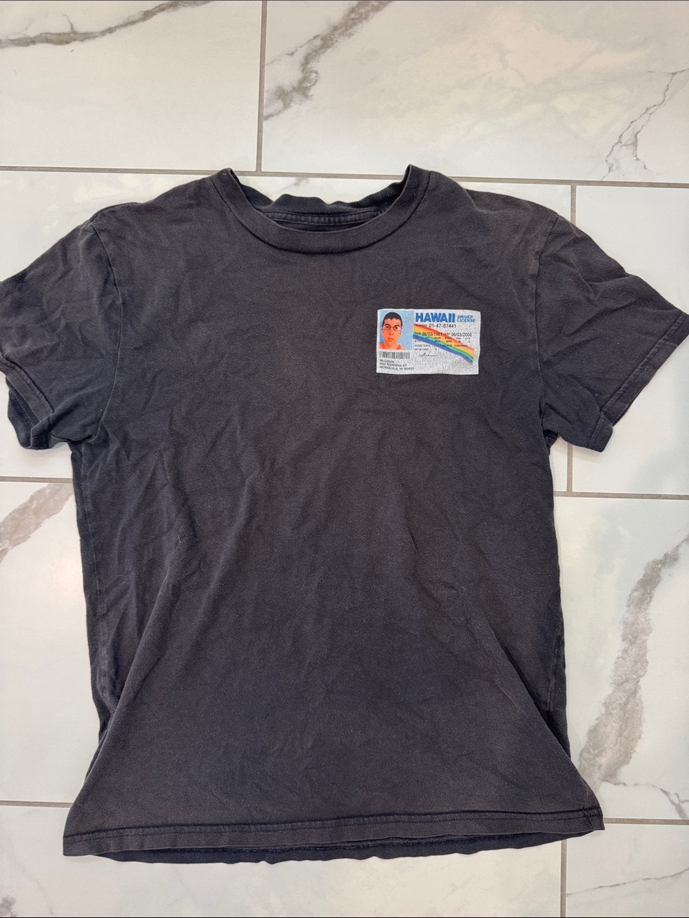 Hollister Black Short-Sleeve Graphic Pocket Tee